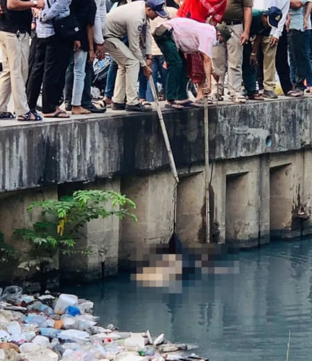 一名中国男子溺死柬埔寨金边臭水沟中！